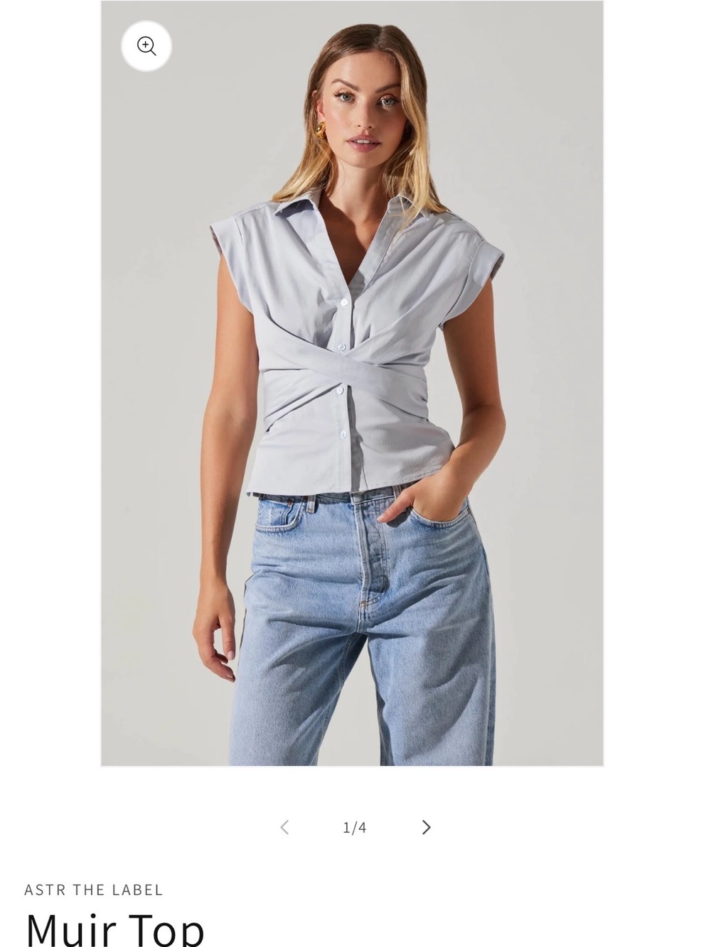 ASTR THE LABEL - Muir Crossover Top. Size Medium. NWOT